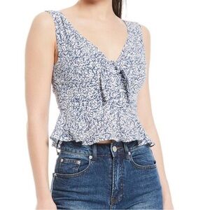 Gianni Bini Cropped Ruffled Top